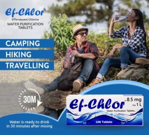 Ef-Chlor Water Purification Tablets For Camping, NaDCC Tablets #1 Best Water Disinfection Tablets, Advantages and Benefits of NaDCC Tablets