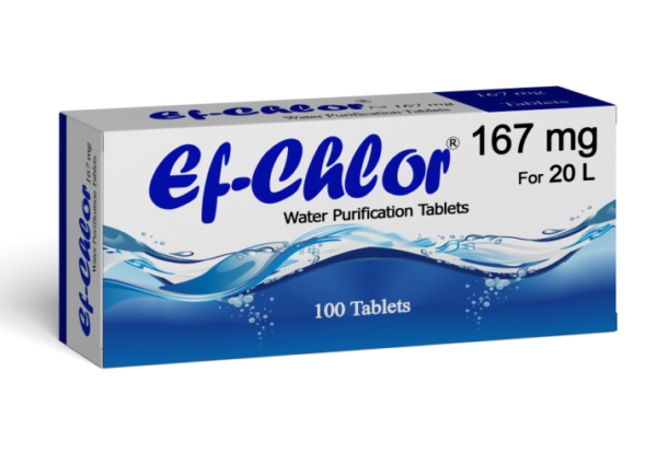 Ef-Chlor Best Water Purification Tablets For 20 Litres - 167mg NaDCC Tablet, Best Water Disinfectant Tablets, How Water Disinfectant Tablets Work