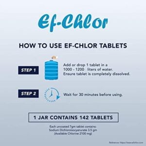 Efchlor - How to Use 3.5gm NaDCC Tablets, Advantages and Benefits of Overhead Tank Water Purification Tablets